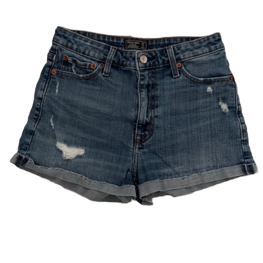 Abercrombie High-rise denim shorts